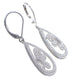 Cubic Zirconia Sterling Silver Post Dangle Earrings Jewelry AS55301